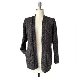 L.L. Bean Grey Raglan Knit Open Cardigan Pockets Neutral Casual Women’s Large